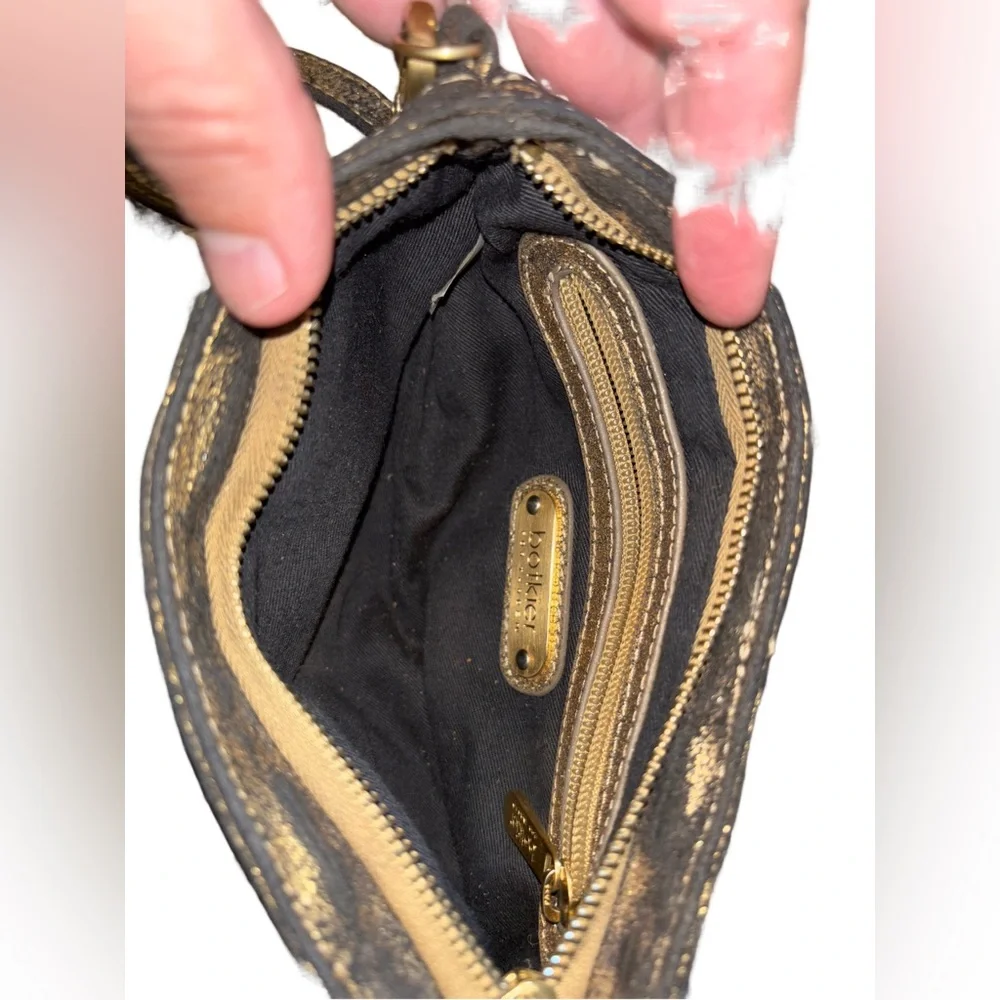 Botkier for target distressed gold metallic clutch